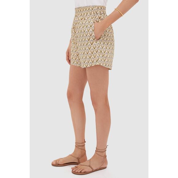 HYACINTH HOUSE Beige Trellis Floral Jasmine Shorts Size S NWT - Picture 5 of 8